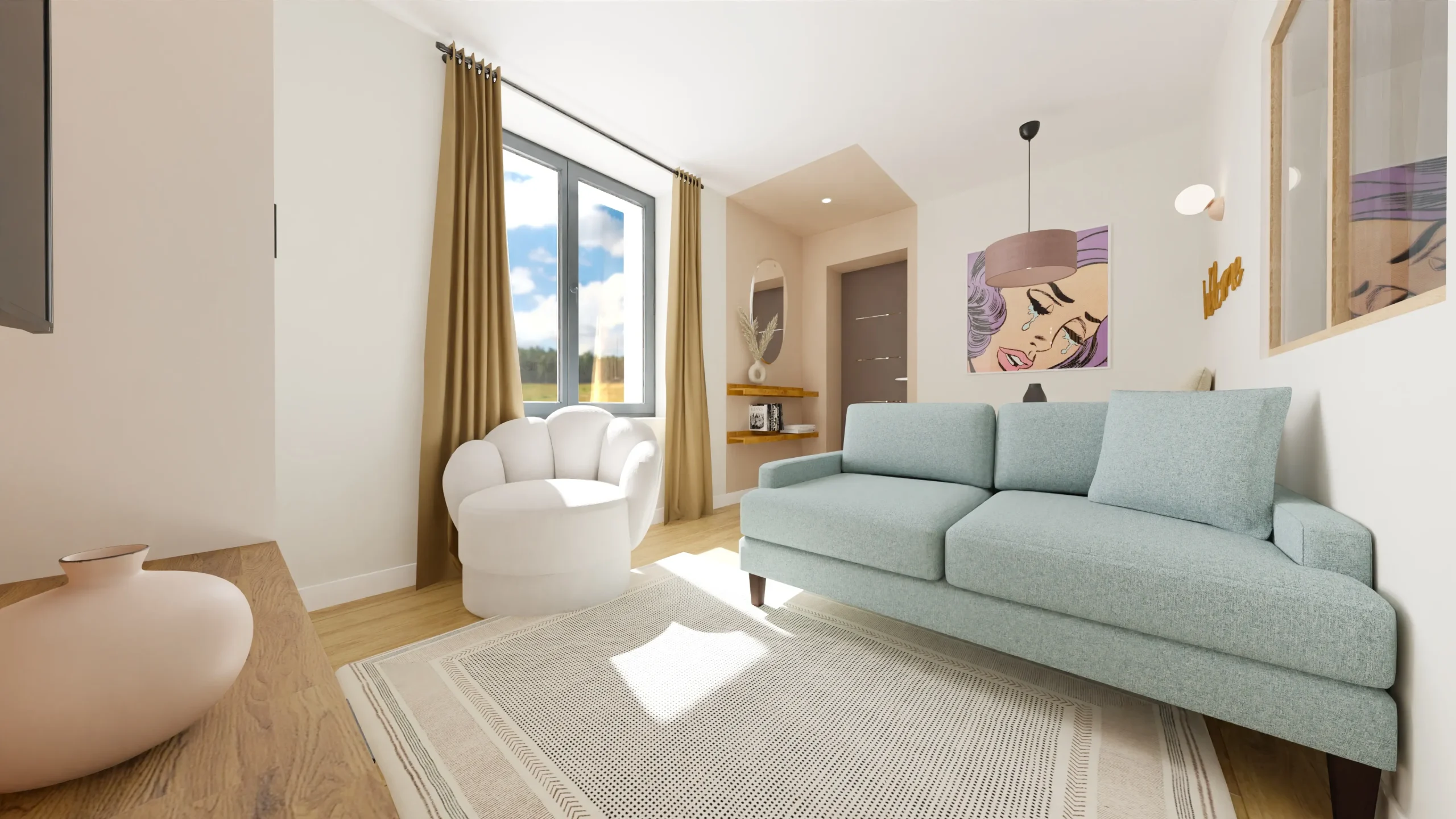 visuels 3D projection 3D rénovation aménagement décoration3