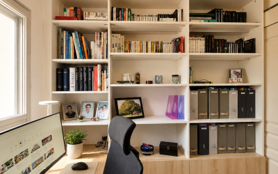 Projet Voltaire – Avant / Après : Réhabilitation d&rsquo;une chambre en un bureau fonctionnel