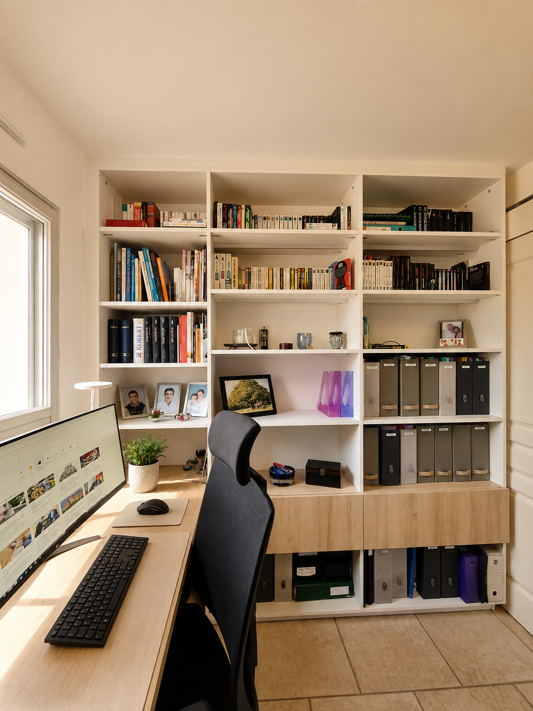 Projet Voltaire bureau après transformation chambre